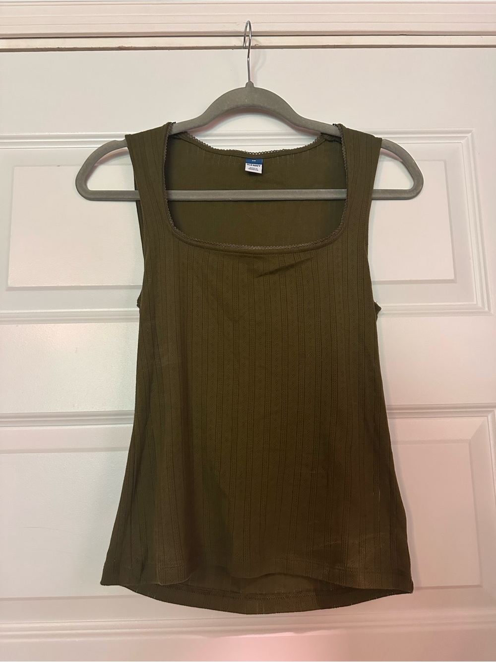 Old Navy Olive Green Ribbed Square Neck Tank